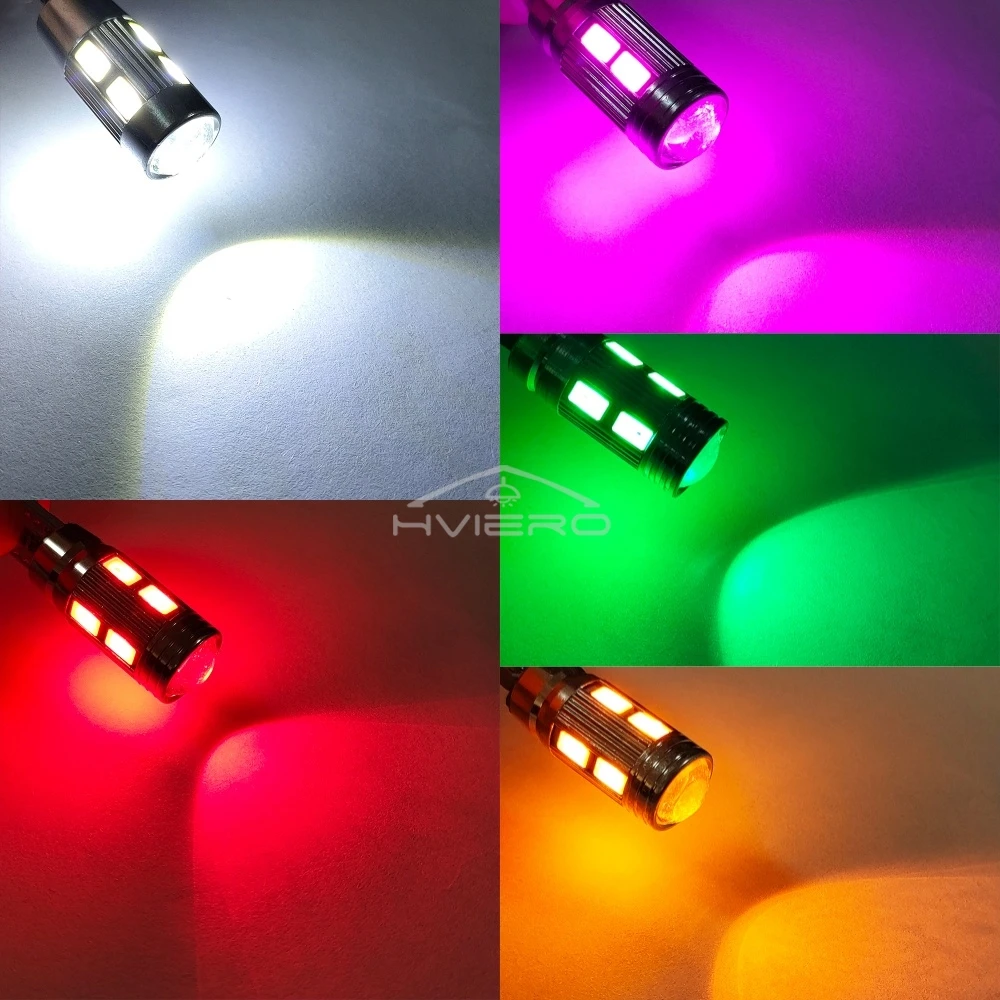 2 pçs auto led canbus 194 10smd 5630 5730 lâmpadas led sem luz de erro estacionamento dc 12v estilo lateral freio invertendo lâmpadas sinal volta