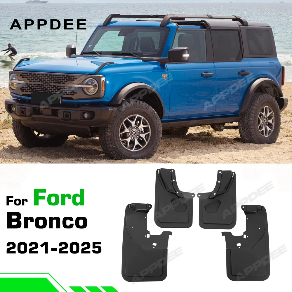 Auto-Schmutzfänger für Ford Bronco 2021 2022 2023, Kotflügel, Kotflügel, Schmutzfänger, Spritzschutz, Kotflügel, Autozubehör