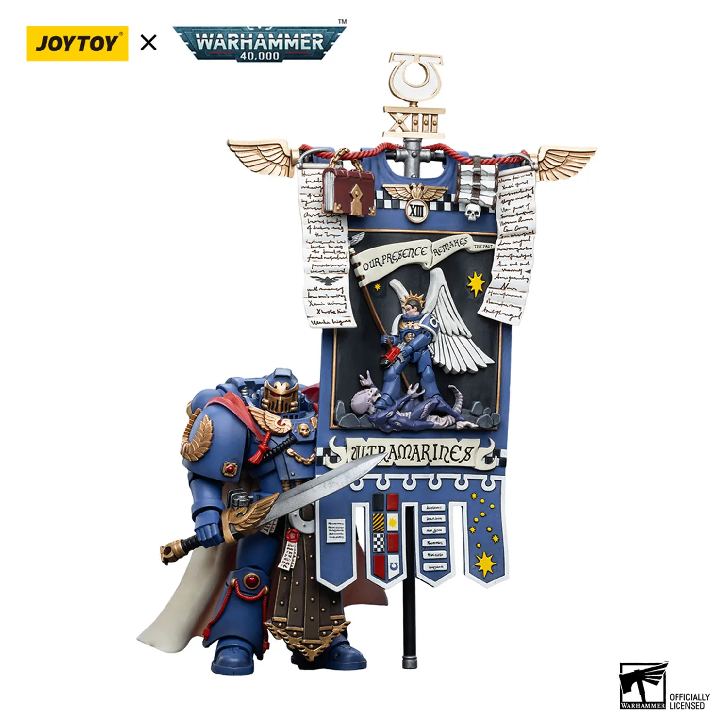 

JOYTOY Warhammer 40k 1/18 Action Figures Anime 12cm Ultramarines Honour Guard Chapter Ancient