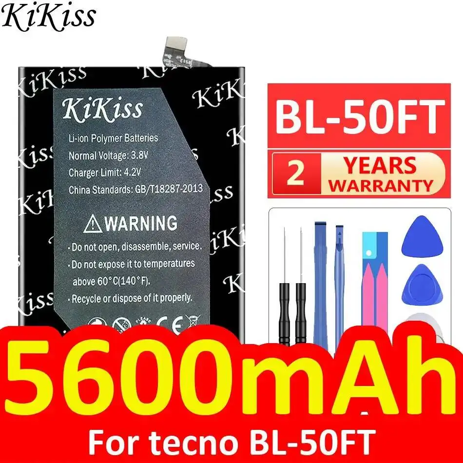 

Аккумулятор мобильного телефона 5600 мАч безопасный для Tecno BL-50FT