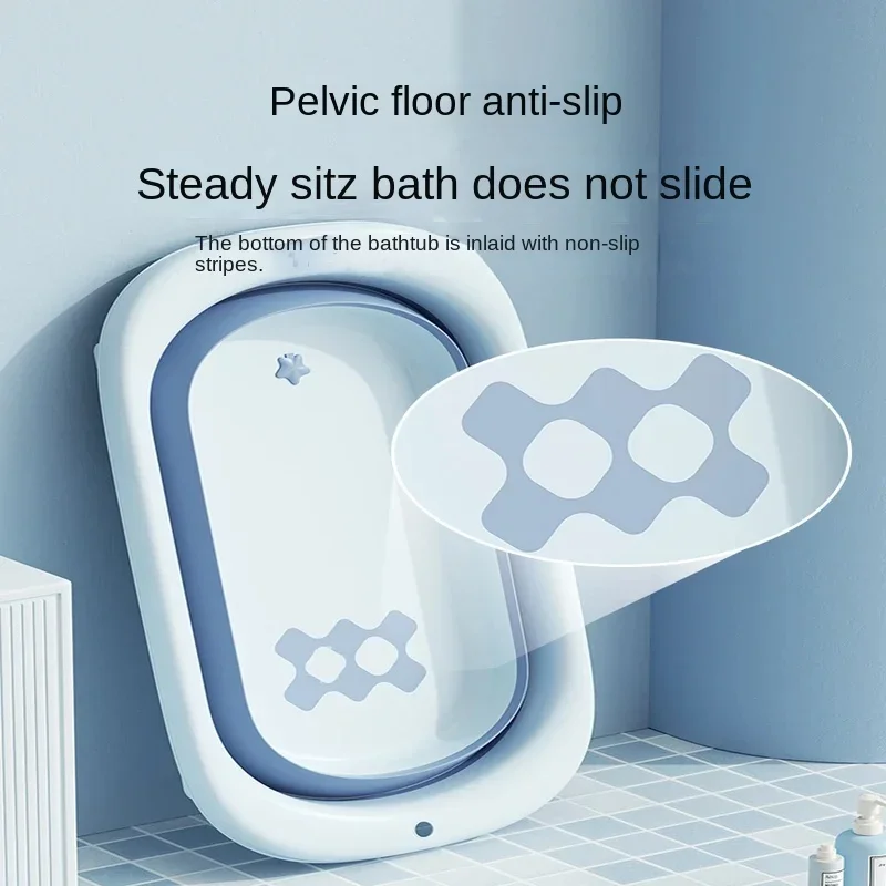 Large Foldable Baby Bath Tub Spacious Bathing Solution for Toddlers Newborns and Kids Comfortable Sitting and Lying