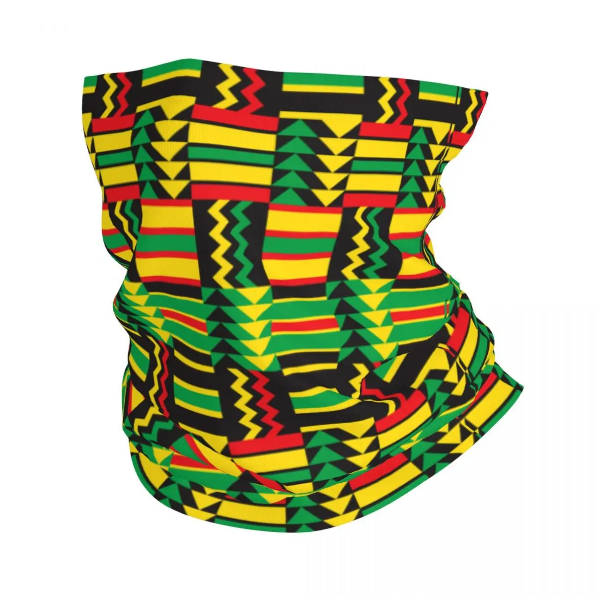 Pañuelo étnico personalizado con diseño de Zig Zag africano de Ankara, polaina para el cuello para esquí, ciclismo, bufanda, pasamontañas, bufanda para la cara más cálida