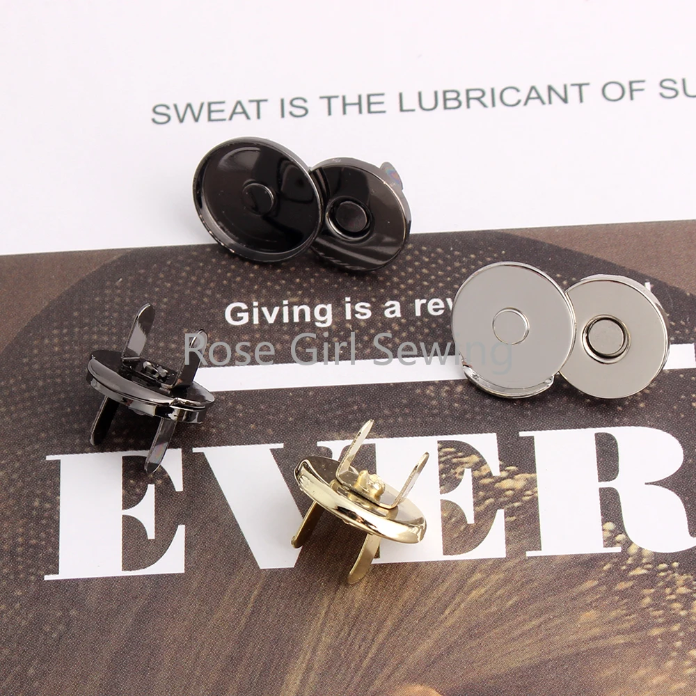 15-50-200PCS 10/12/14/18mm Double Smooth Metal Magnetic Snap Buttons For Wallet Craft Bags Thin Buttons Adsorption Accessories