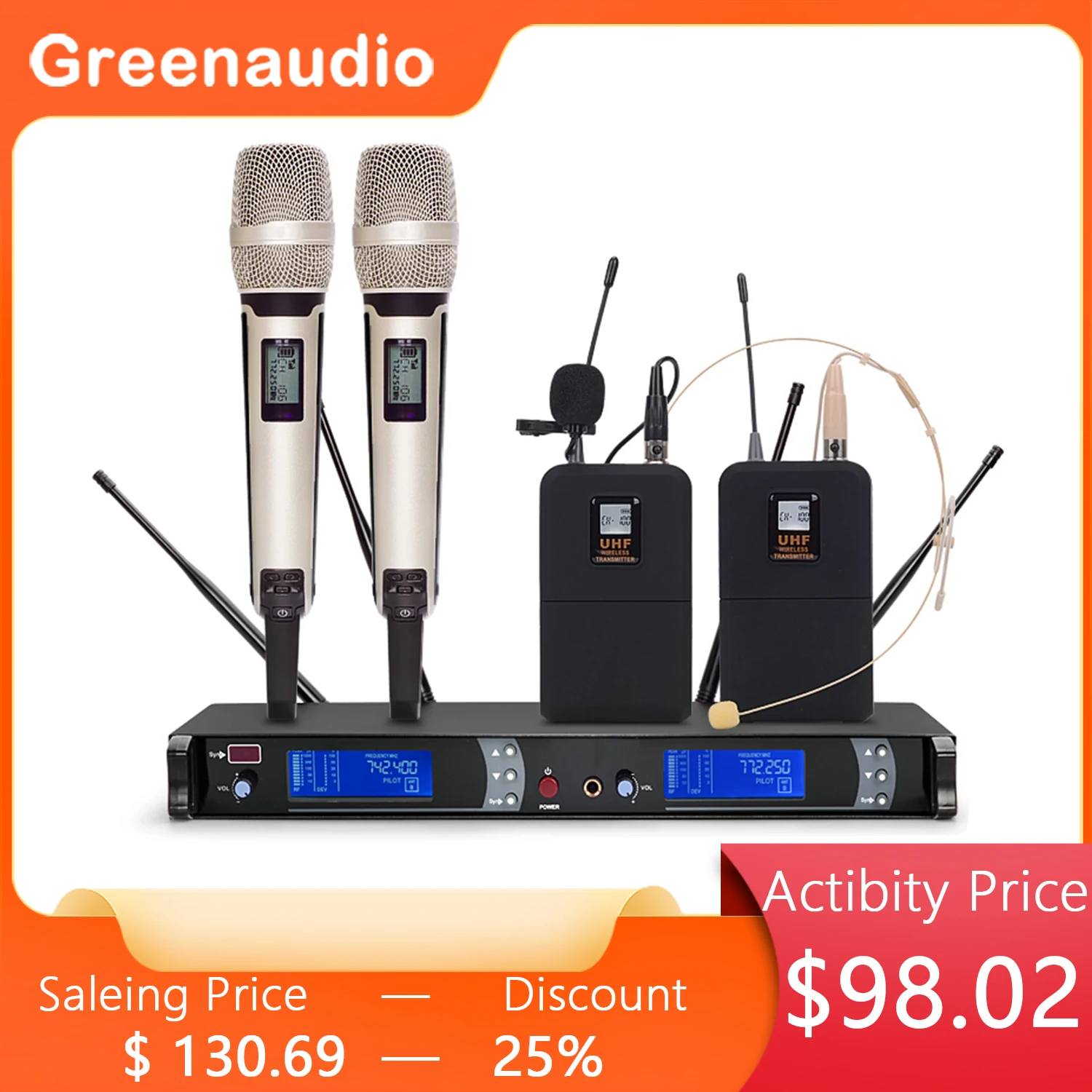 GAW-9000 Top selling in Ablibaba microphone wireless professional uhf True Diversity wireless microphone