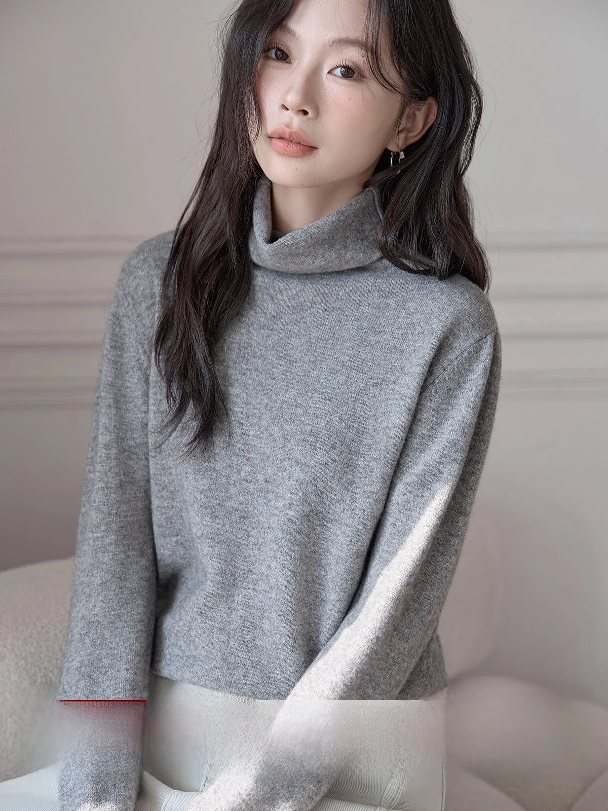 

ay High Collar Knitted Sweater Women's Base Layer Top Simple Versatile Spring New Arrival HUIXI Commute Sle Slim Fit Long...
