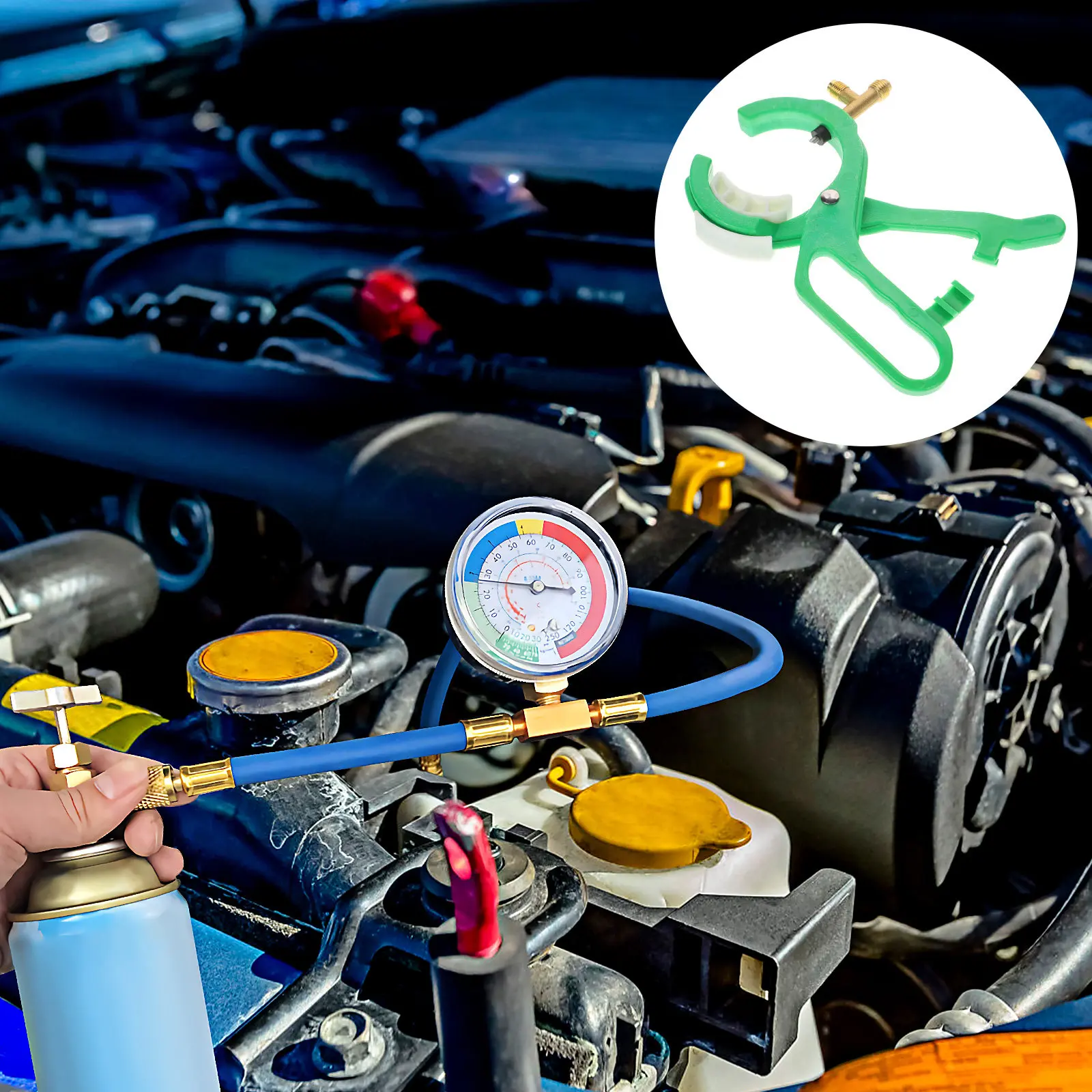 

Universal R134a Refrigerant Can Tap Side Bottle Opener Car Adapter Air Conditioning Recharge Kit R134a Can Tap