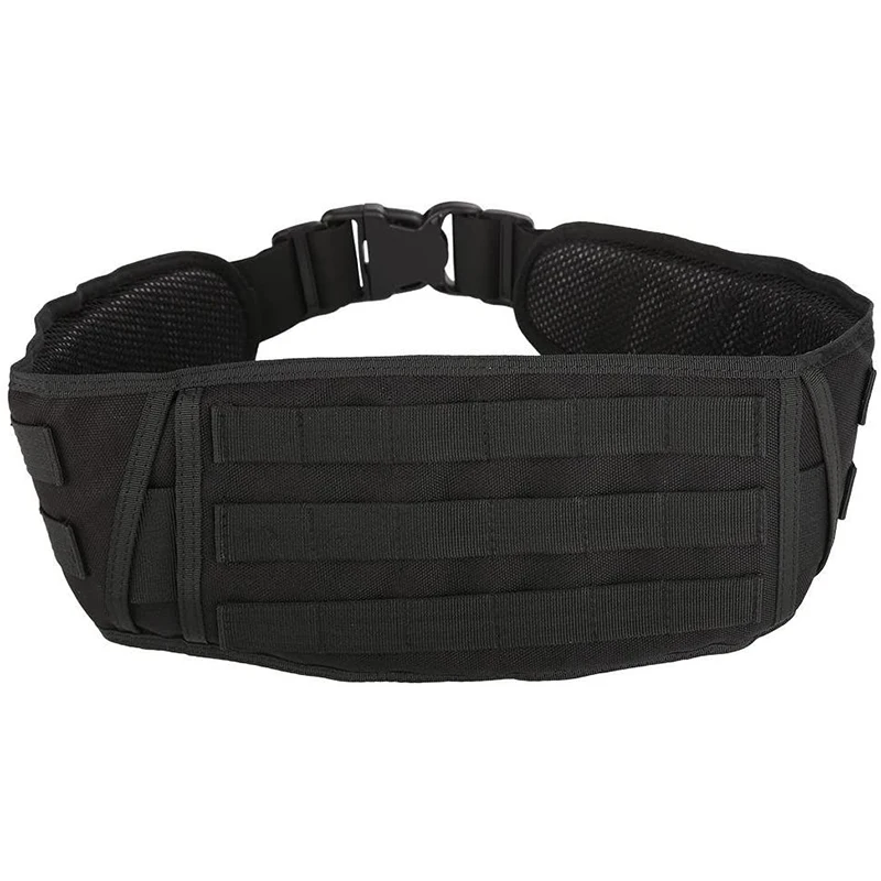 Tactical Waist Belt Molle Padded Patrol Belt EDC Gun Belt Heavy Duty Platform Battle Belt Utility Hunting Accessory