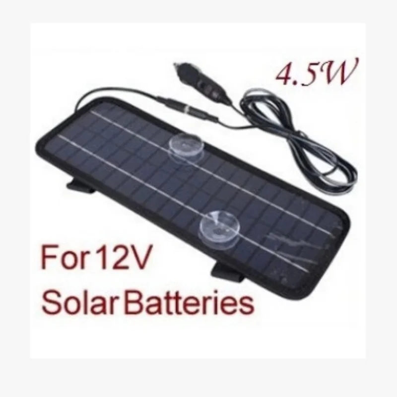 High conversion rate 4.5W solar car battery charger, battery core board can convert 12V battery to 5V