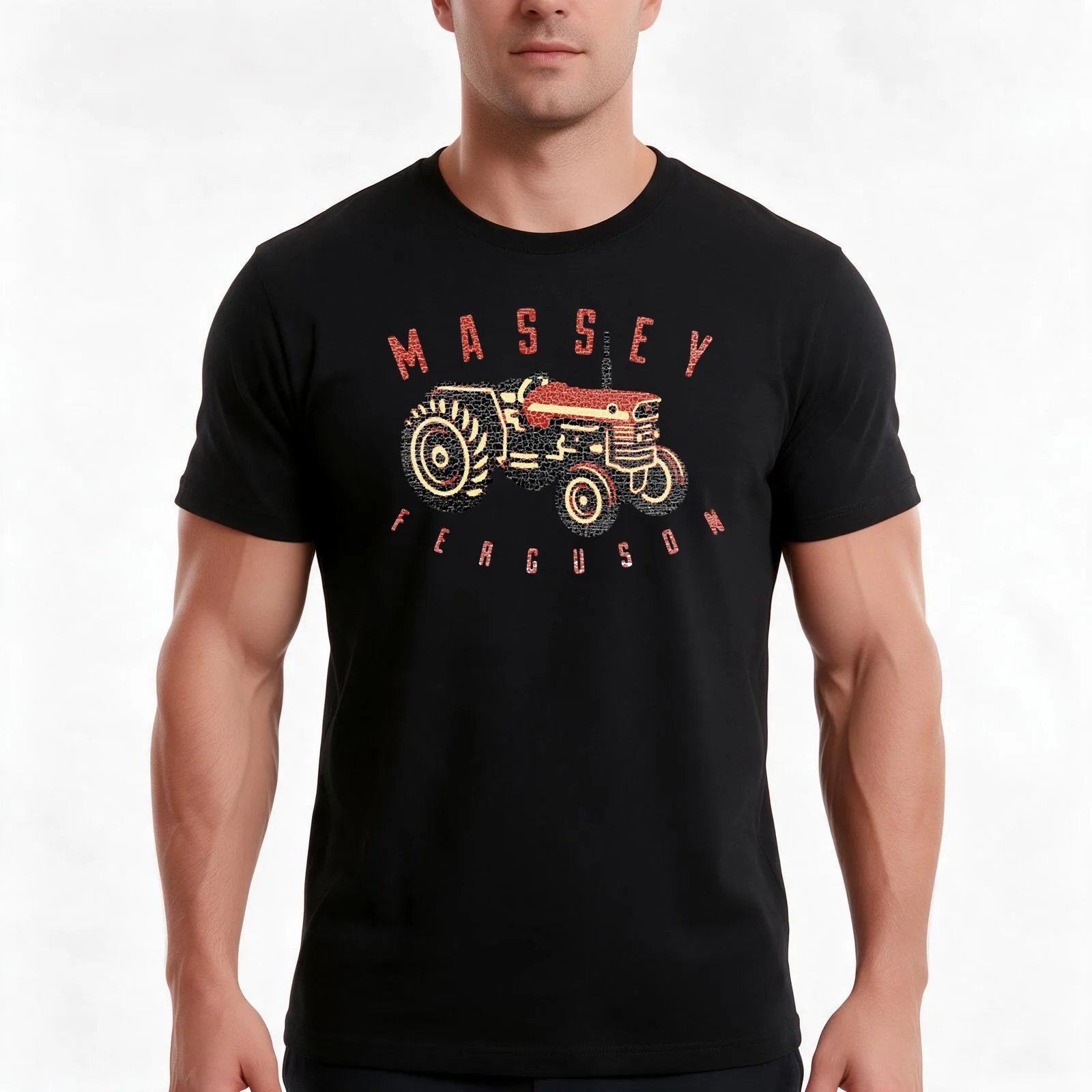 Massey Ferguson Tractors T-Shirt, Summer Casual Cotton Tee, Oversized Streetwear Tops, Vintage Graphic Print, Unisex Men Women
