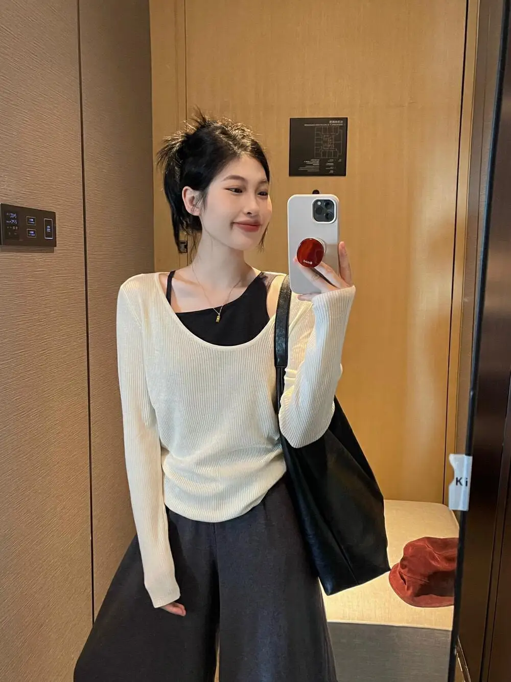 

Женский вязаный свитер из смесовой шерсти, приталенный, в корейском стиле, для повседневной носки, с длинным рукавом, круглым вырезом, для осеннего сезона