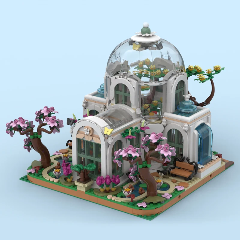 2183 PCS City Engineering Modular Botanical Garden - Modification of 2x Sets 41757 MOC Customize Modular DIY Toy Christmas Gift