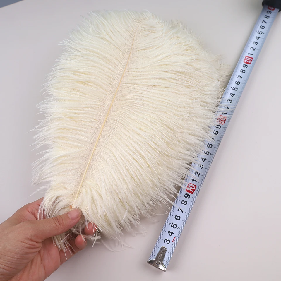 10Pcs 30-35cm Ostrich Feathers for Crafts Wedding Decoration 12-14