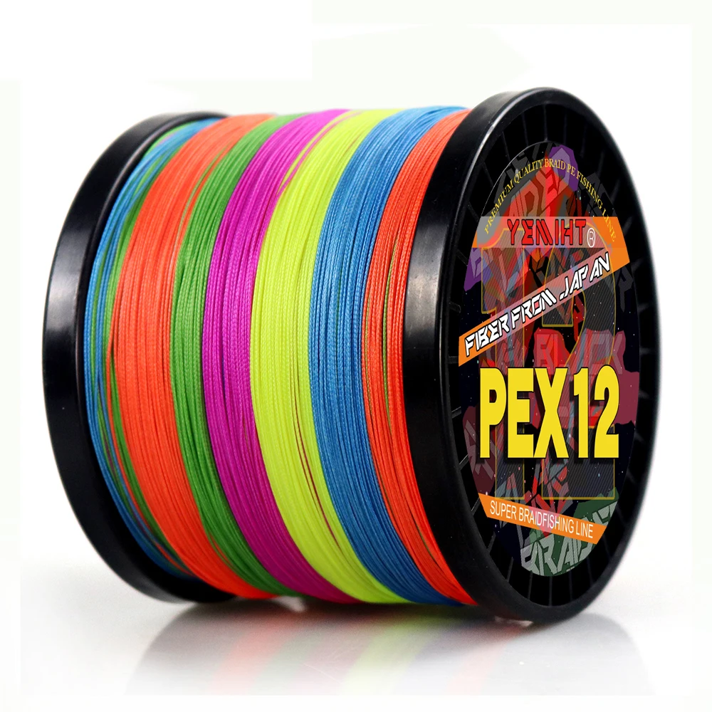 Multifilament Smooth Braided Fishing Line 16/12 Strands Spinning Weave Cord Super Strong 25-200LB Pike Bass Fishing Accessories