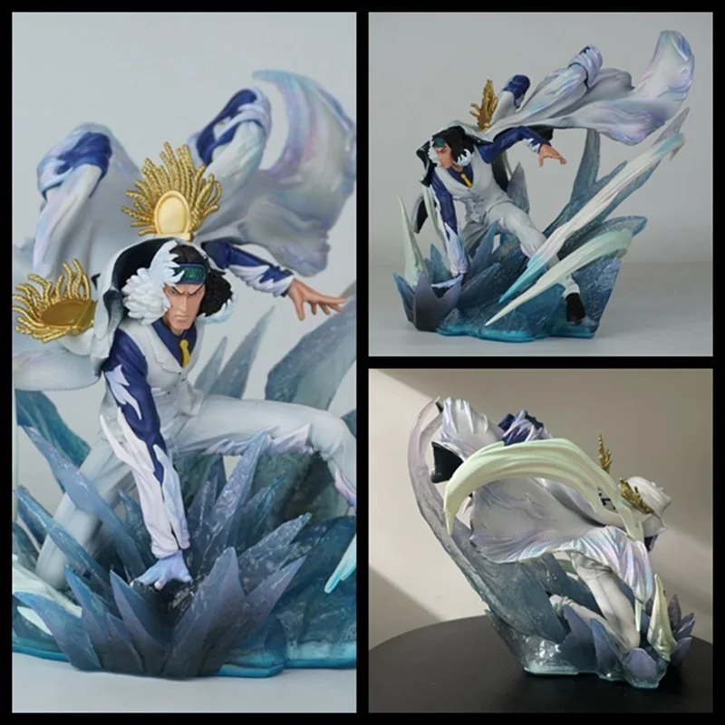 

One Piece Gk Aokiji Navy Three Admirals Ice Age Battle Scene Statue Anime Figure Model Desktop Ornament Collectible Art Gift