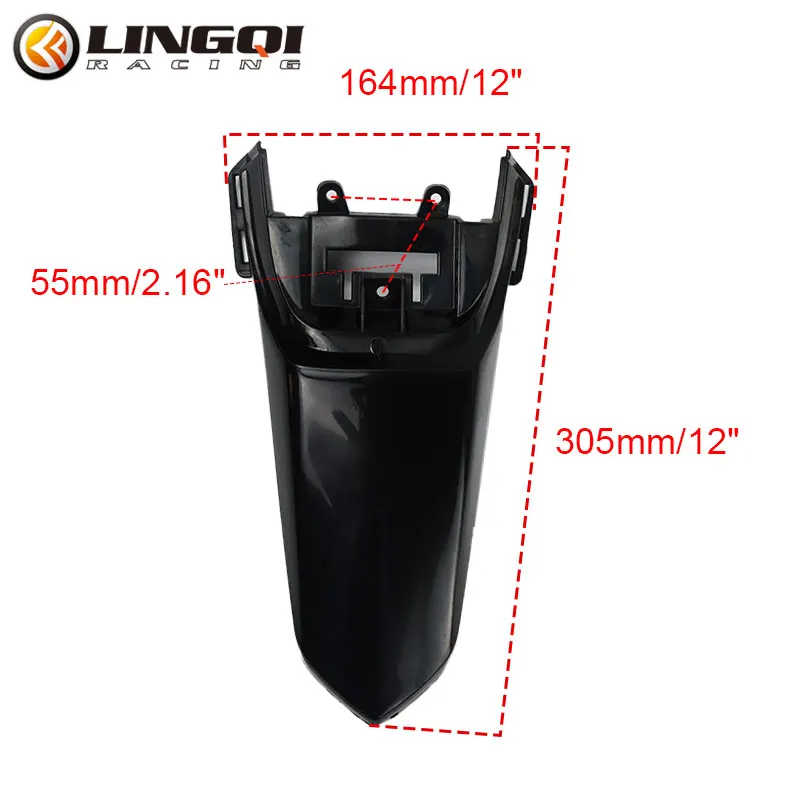 LINGQI Motorcycle Plastic Rear Fender For TTR50 TTR 50 Dirt Bike Motocross Wheel Splash Mudguard Fairing Body Cover Parts