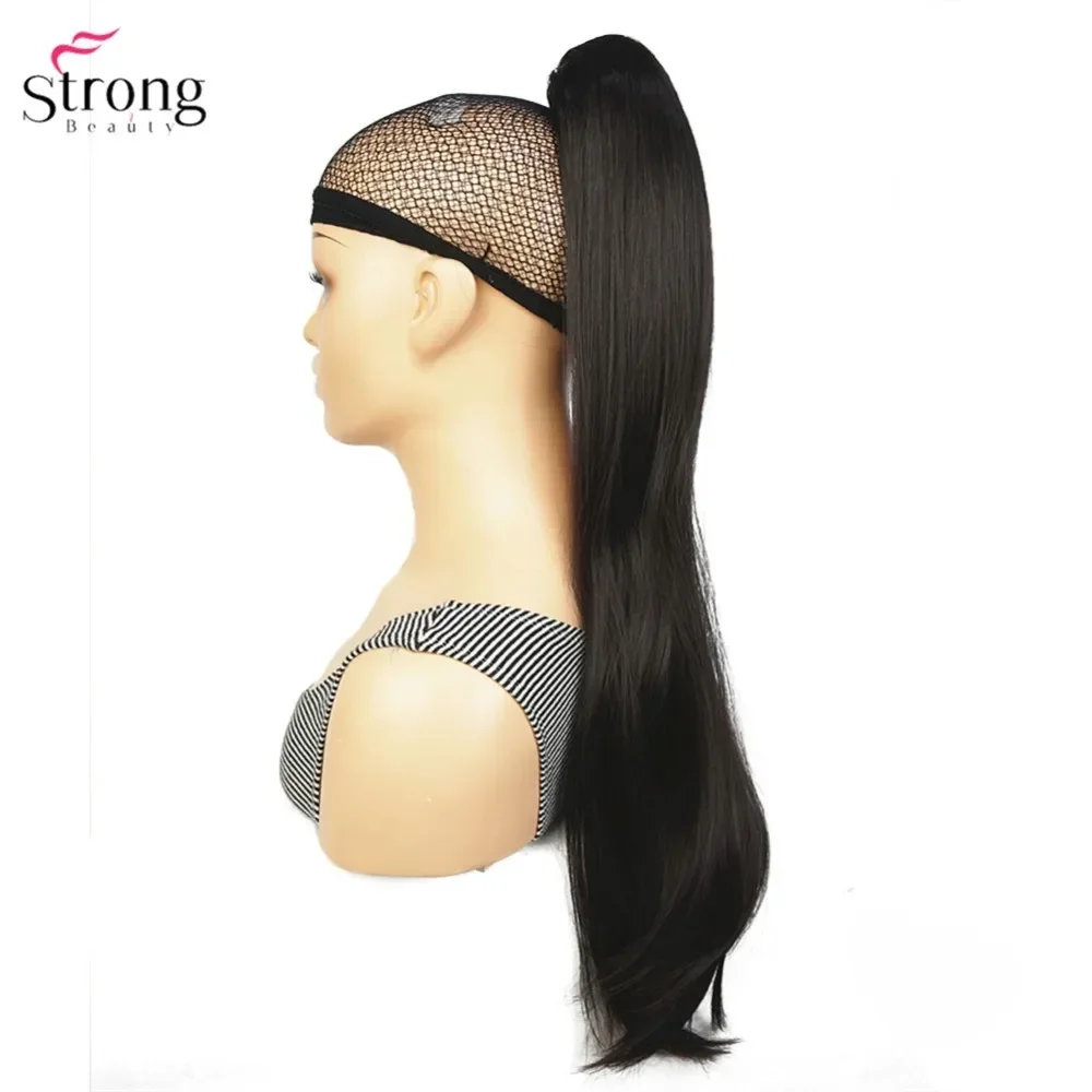 StrongBeauty Claw Clip Ponytail Long straight Hairpiece Synthetic Hair Extension