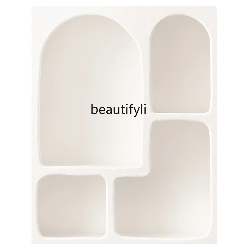 

Cream Color Showcase Living Room Bookcase Floor Cabinet Bedroom Storage Shelves Display Cabinet Nordic Arch