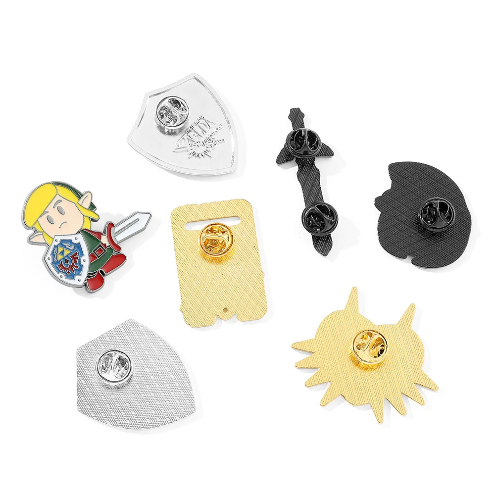 Legend of Zelda Game Peripherals Metal Badge Breath of The Shield Wilderness Brooch Kingdom's Tears of Moji Fashion Toys Anime view 4