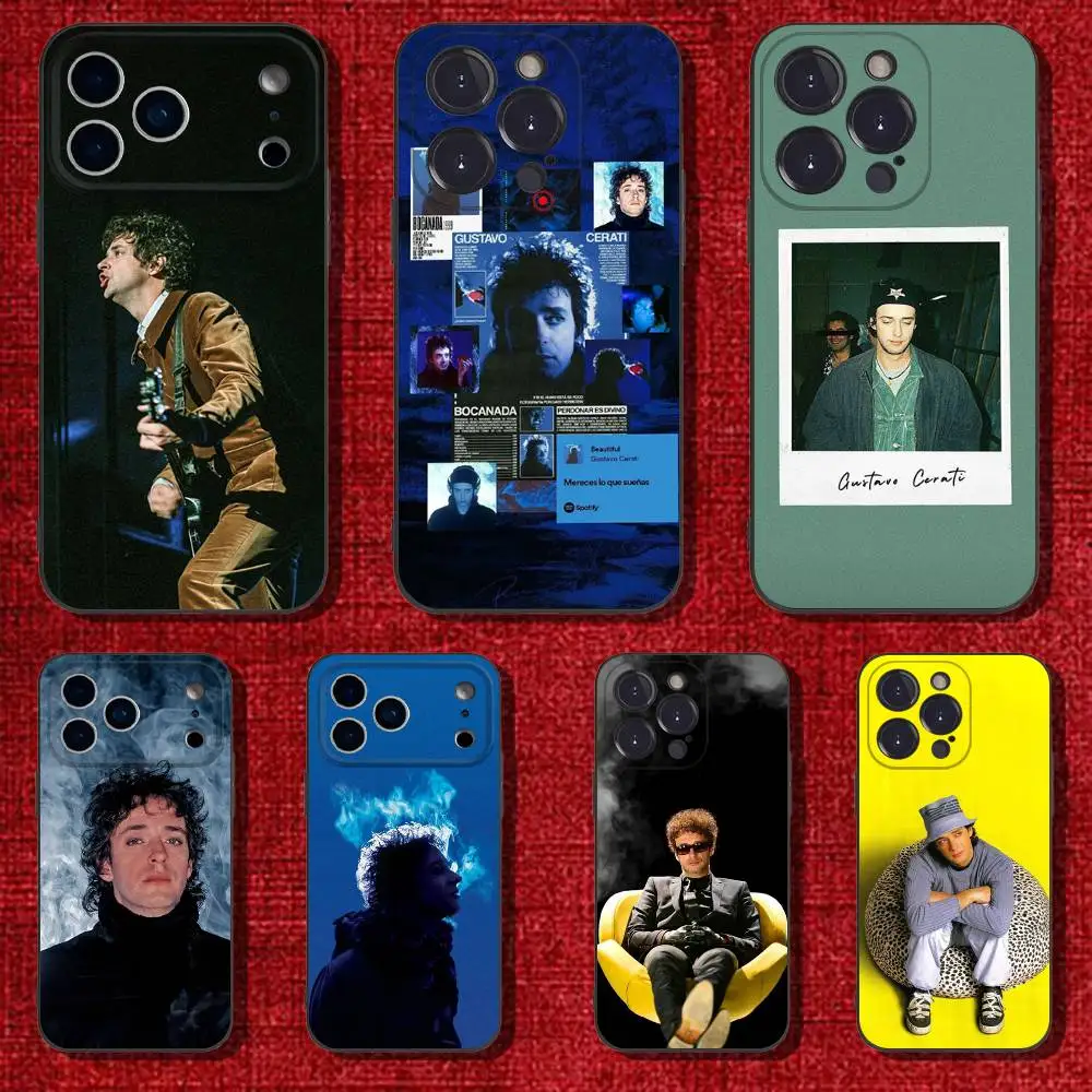

G-Gustavo Cerati Phone Case For iPhone 6,17,16,15,14,13,12,11 Plus,Pro Max,XS,X,XR,SE,Mini,8,7,Soft Silicone Black Cover