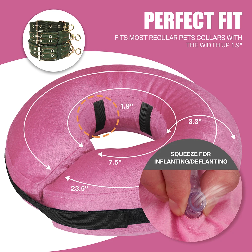 Dog Cones After Surgery, Protective Inflatable Dog Collar Pet Recovery Collar Soft Pet Cone for Small Medium or Large Dogs, Cats