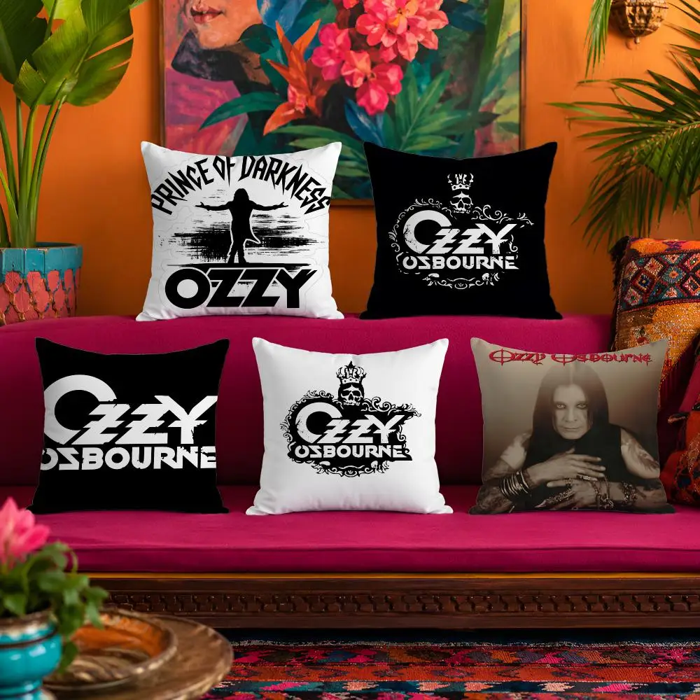 O-Ozzy Osbourne Band Lead Singer Cushion Cover 1pc Square Pillow Cover Soft Texture Removable Washable Sofa Bed Bedroom Decor