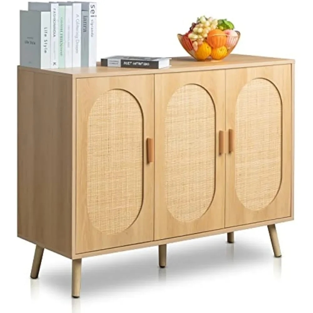Rattan Shoe Cabinet for Entryway with Adjustable Shelf，Freestanding Shoe Rack Cabinet Storage Organizer,Shoe Storage Cabinet image 4