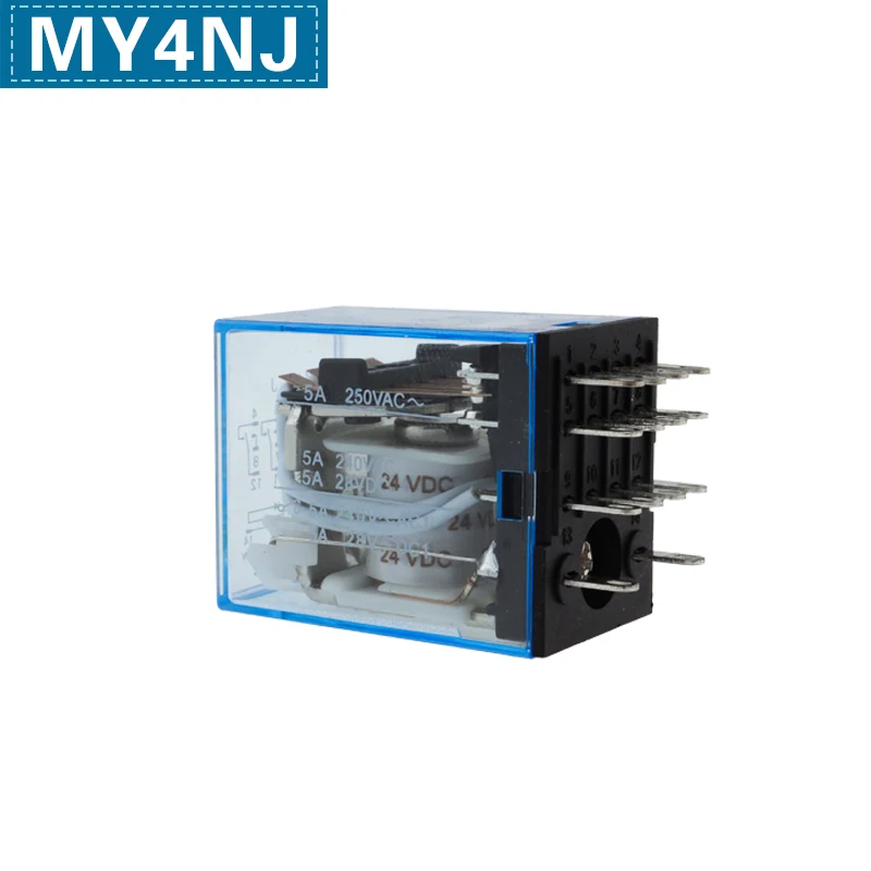 مرحل كهرومغناطيسي متوسط صغير ، MY4NJ ، h54p ، 14 دبوس ، AC ، DC ، 6V ، 12V ، 24V ، 36V ، 48V ، V ، V ، V ، 10 أو