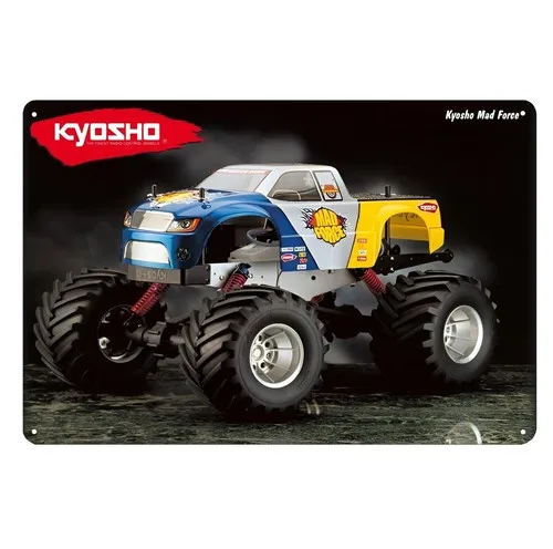 Kyosho Mad Force Kruiser Metallposter Vintage RC-Auto Blechschild Plakette