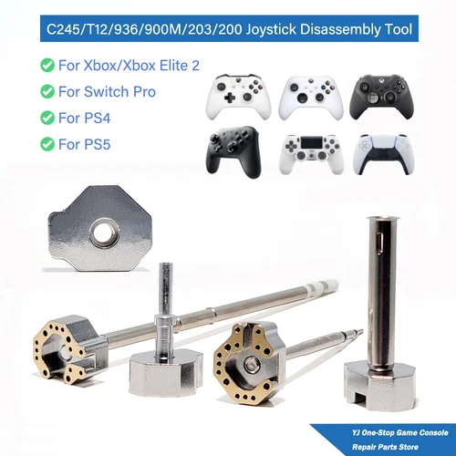 Imagen 2 del producto Punta de soldador para joystick T12/JBC245/936/900M/203/200 con núcleo calefactor, herramienta de reparación y desmontaje de joystick para Xbox, PS4, PS5, Switch Pro