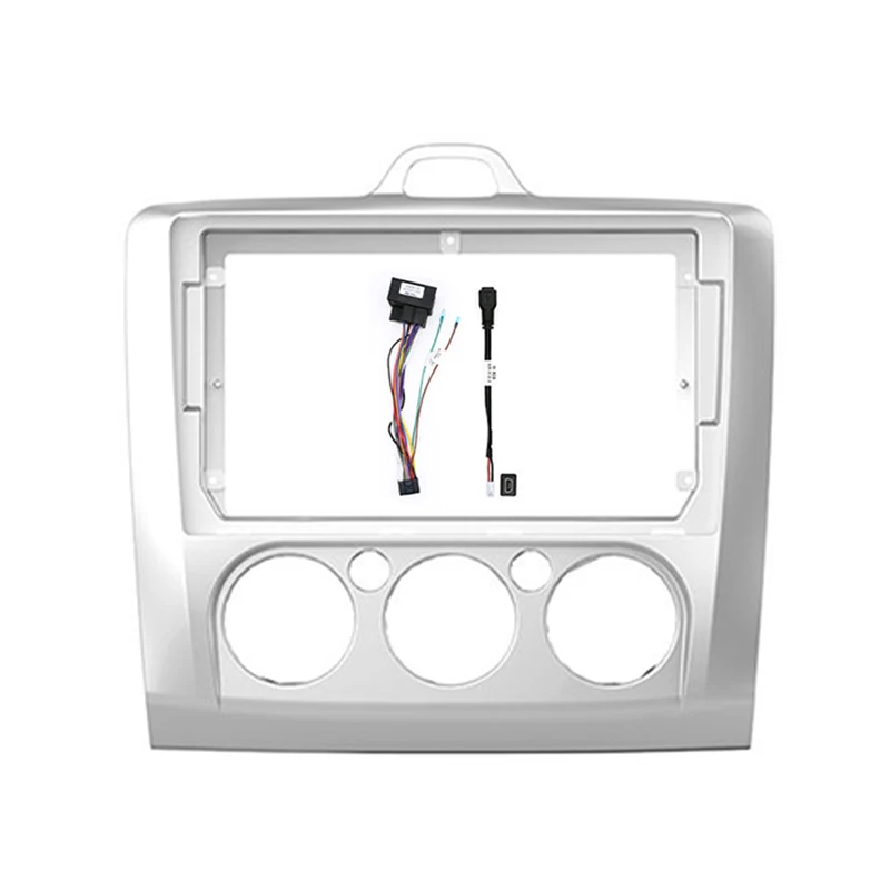 

Android Car Radio Frame for Ford Focus 2012-2017 Real Key Non-reflective with Cable Wiring Harness