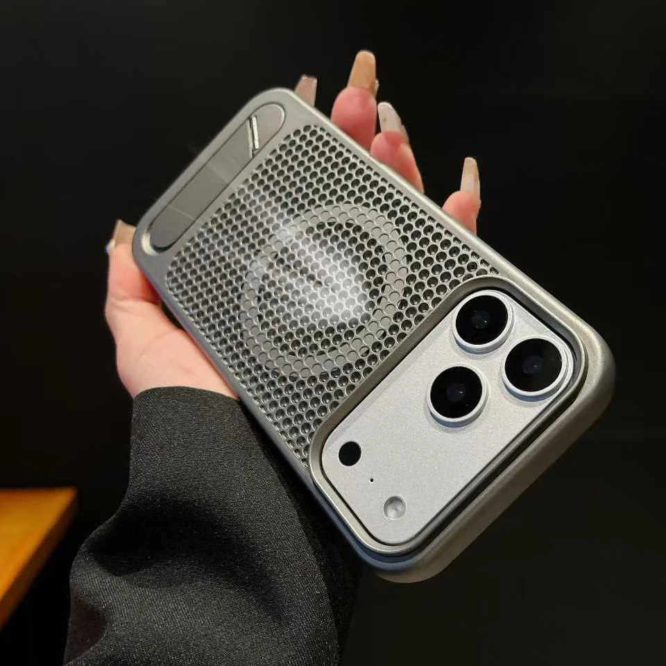 

Роскошный охлаждающий чехол с рассеиванием тепла для iPhone 17, 15, 12, 16, 14, 13 Pro Max Plus 17 Pro Air для Magsafe, Чехлы-бампер с магнитной подставкой, чехол iphone 17 16 pro max