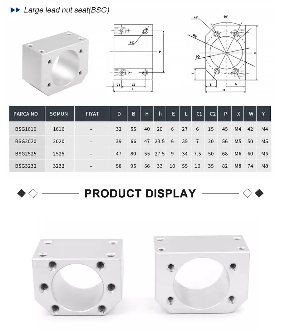28mm DSG16H Halterung CNC-Teile RM1605 Kugelumlaufspindel Aluminium-Muttergehäuse Halterung Passend für SFU1610/SFU1604/SFU1605 – Detail 8