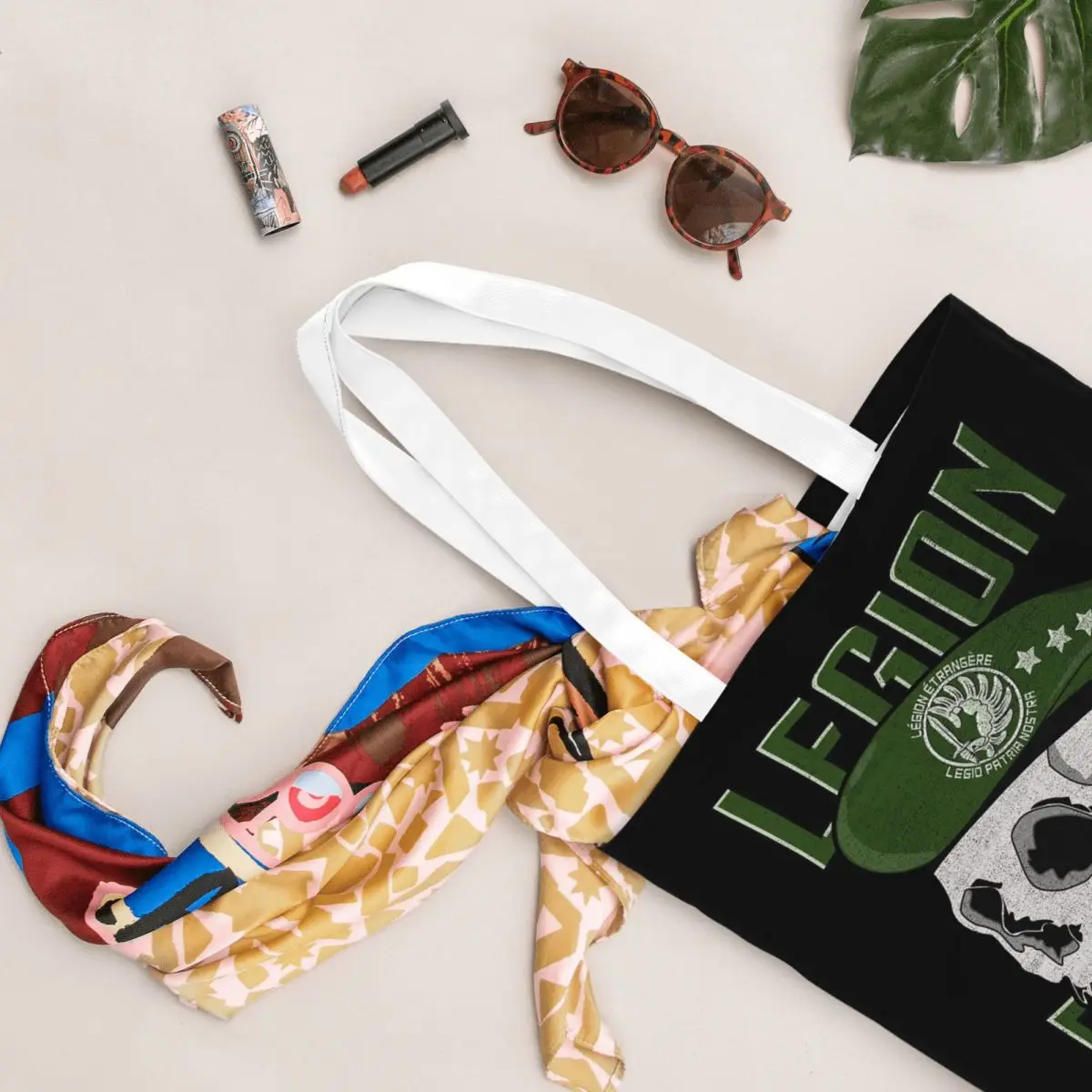 Legion Etrangere Foreign France Military Shopping Bags Folding Canvas The Tote Bag Women Shoulder Tote Travel Handbag