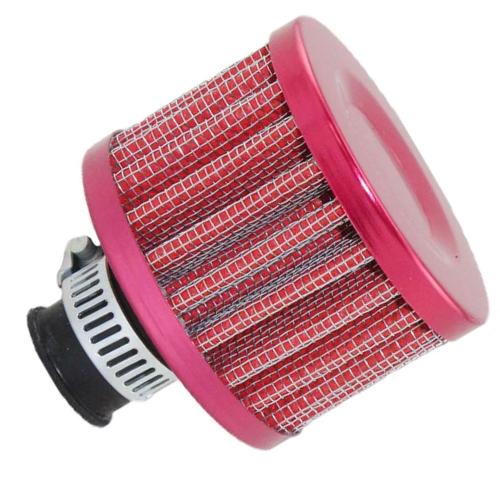 1Pcs 12mm Mini Air Filter For Various Vehicle Models Black Blue Red  ABS High-quality Material Car Air Filter Acceesories