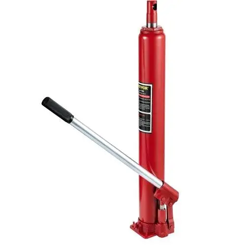 

4 Ton Hydraulic Ram Jack - Single Piston Pump, Flat Base Manual Cherry Picker for garage /Shop Cranes & Engine , Red