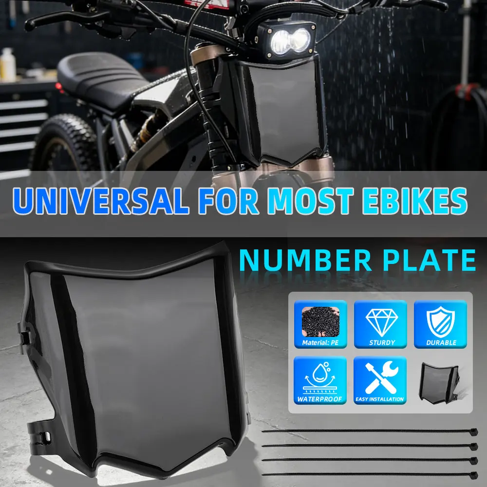 Number Plate For Surron S X Motorcycles Accessories Front License Plate For Talaria Sting Ridstar Q20 Electric E-Bikes Universal