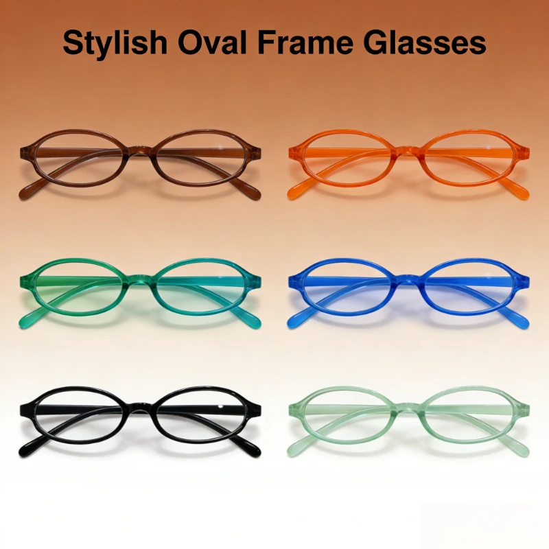 Women Retro Oval Glasses Small Frame Eyewear Natural Beauty Essentials with An Oval Shape Hot Girl Glasses Frame Очки Имиджевые
