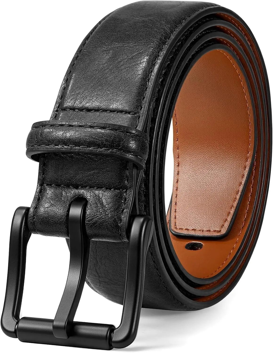 TSA Approved Hypoallergenic Vintage Leather Belt for Men