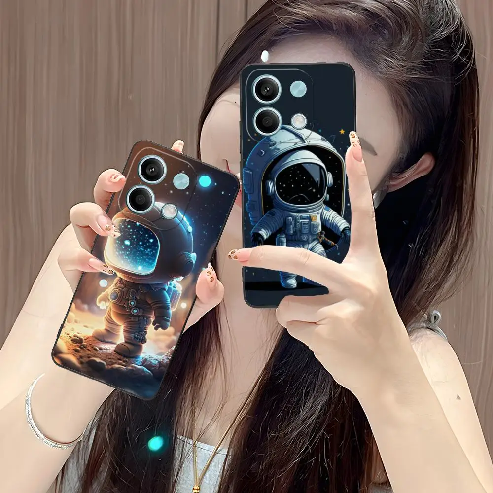 

Cute Astronaut Mobile Cell Phone Case for POCO F7 F6 F5 F4 F3 F2 Pro GT C75 C71 C65 C61 C40 Pro Ultra Colorful Printing Cover