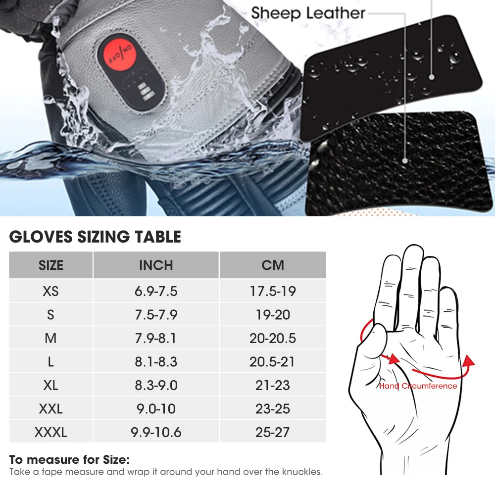 구세주 열 스키 온열 장갑, 충전식 겨울 열 장갑, 배터리 따뜻한 USB 충전식 전기 장갑, 남녀공용