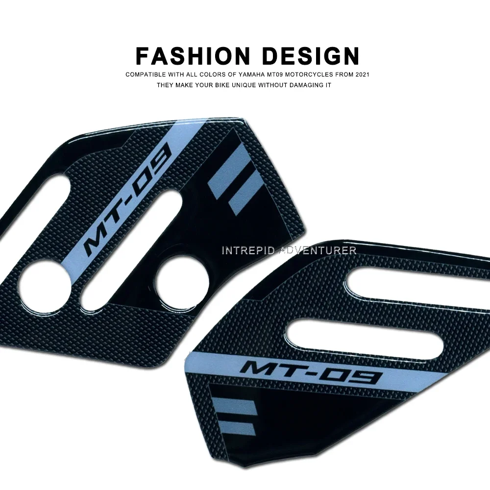 3D resin scratch resistant sticker Guards Heel Pad Motorcycle Sill sticker For Yamaha MT-09 Mt09 Sp 2021-2023