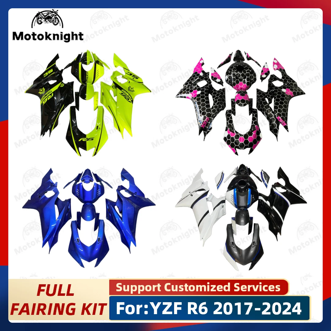 Motorcycle Fairing Kit Fit For YAMAHA YZF R6 2017 2018 2019 2020 2021 2022 2023 2024 Fairings Painted Bodywork New ABS Plastic