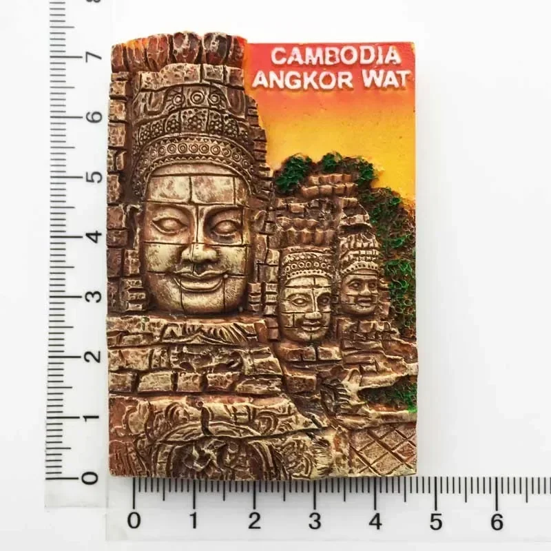 Cambodia Fridge Magnets Southeast Asia Tourist Souvenirs Magnetic fridge Sticker Angkor Wat  Apsara Stickers for Refrigerator