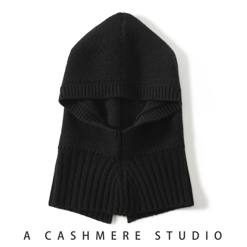 جديد الخريف والشتاء المرأة قبعة 100% الكشمير وشاح محبوك القبعات في الهواء الطلق الدافئة فتاة الموضة قبعة سيدة عالية الجودة الرقبة Sarf #4