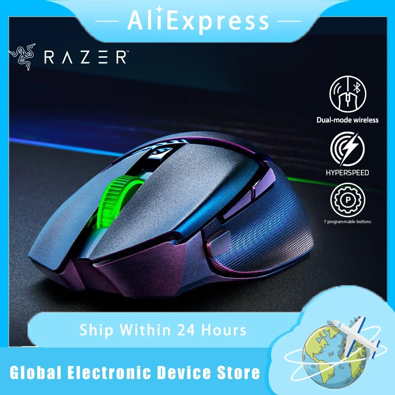 

Original Razer Basilisk V3X HYPERSPEED Macro Gaming Mouse RGB Magic Light Zone Wireless Mouse 7 programmable buttons