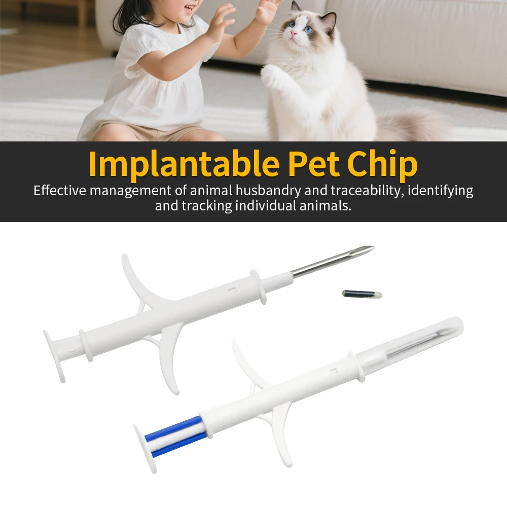 10 pcs FDX-B Microchips 134.2KHz Animal Chip Microchip Equipped With RFID Injector Animal Pet Reader Dog Microchip