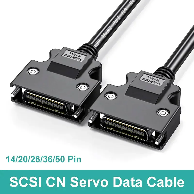 CN 14/20/26/36/50Pin SCSI Servo Data Line Double Shielding Motor IO Signal Control Line Drive Extension Cord for Scanner 1-5M