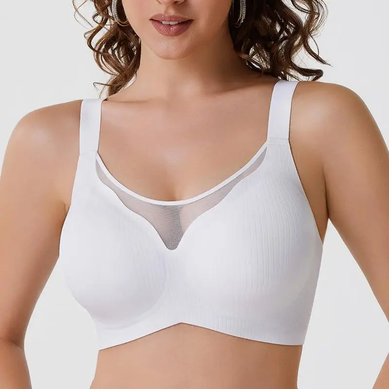 

Daily Wear Wirel Sl Bra Comfortable Underwear Casual Sle Cross Chest Strap U-oulder Design Materni Suitable