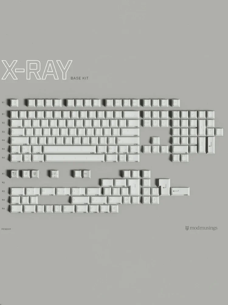 Imagem -04 - Pbtx-ray Keycaps Semi Transparente Branco Abs Personalizado Teclado Mecânico Gamer Acessórios Fãs