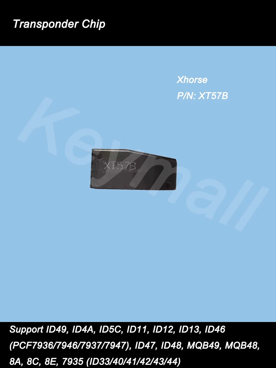

KEYECU Xhorse VVDI XT57B All-in-One Transponder Chip Duplicate & Match Car Key ( ID49 ID4A ID5C ID11 ID12 ID13 ID46 ID47 ID48 )